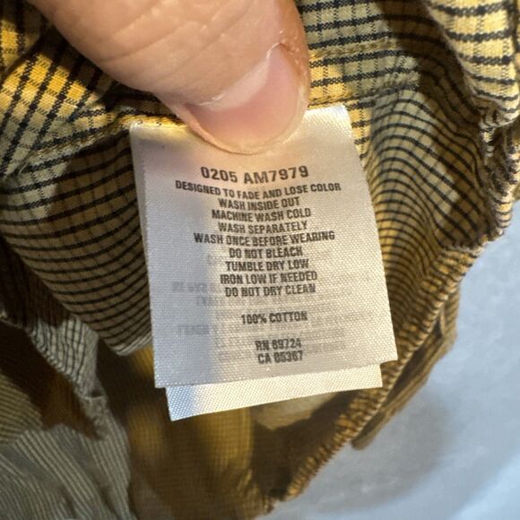 Columbia Vertex Button Down Shirt Mens‎ XXL Long Sleeve Orange Check Casual Work - Picture 8 of 14